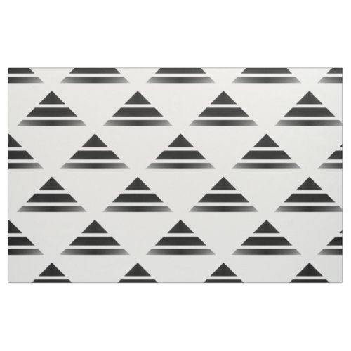 Black White Geo Triangle Pattern Fabric