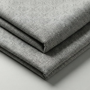 Black White Geometric 3D Spheres Optical Illusion Fabric