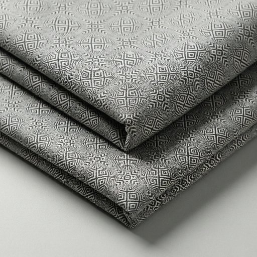 Black White Geometric 3D Spheres Optical Illusion Fabric