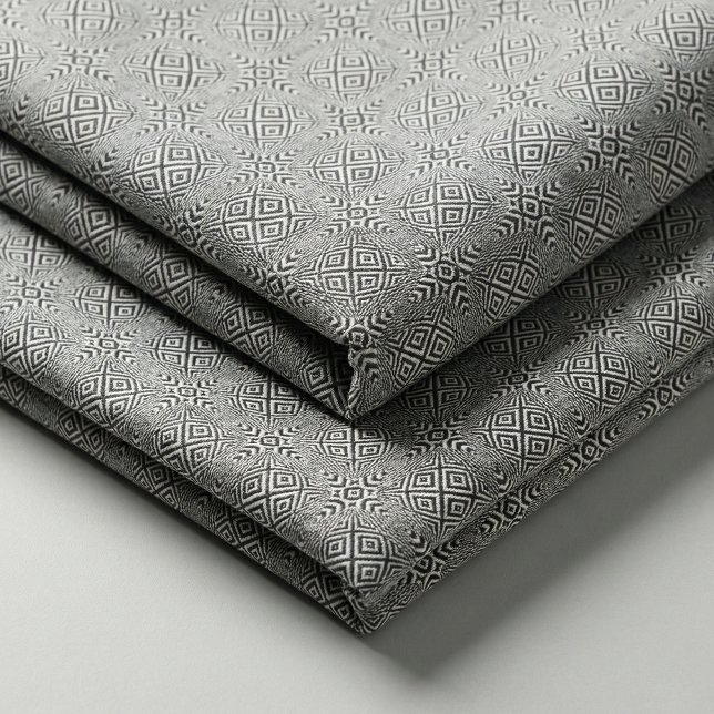 Black White Geometric 3D Spheres Optical Illusion Fabric (Creator Uploaded)