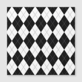 Black White Geometric Argyle Pattern (Front)