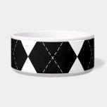 Black White Geometric Argyle Pattern Bowl<br><div class="desc">Argyle pattern seamless in black and white. Geometric stitched argyll Vintage graphic art for gift wrapping paper, socks, sweater, jumper, other modern spring autumn winter textile or paper design. Black and white argyle pattern, stitched in vintage style. Ideal for autumn winter textiles, it's a classic reborn! Classic and crisp, this...</div>