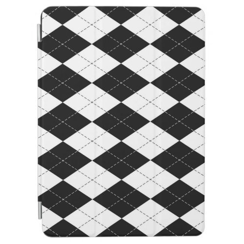 Black White Geometric Argyle Pattern iPad Air Cover