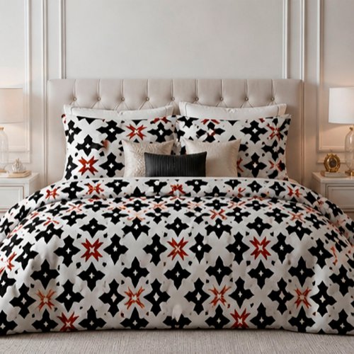  Black White Geometric Bedroom Gift Idea  Duvet Cover
