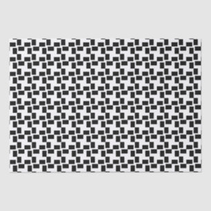 Black & White Geometric Checkered Tissue Paper