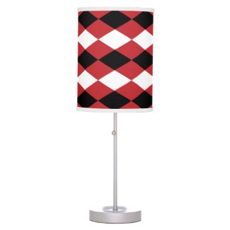 Black White Geometric Diamond On Red Background 