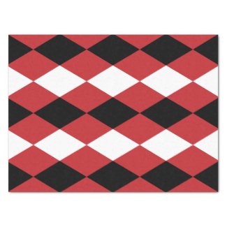 Black White Geometric Diamond On Red Background