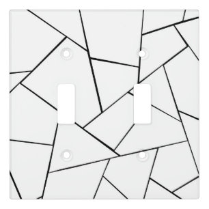 Black White Geometric Glam #1 #geo #decor Light Switch Cover