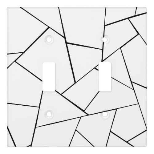 Black White Geometric Glam 1 geo decor Light Switch Cover