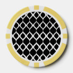Black White Geometric Ikat Tribal Print Pattern Poker Chips at Zazzle