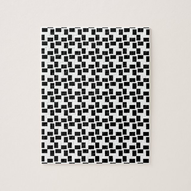 Black & White Geometric Impossible Puzzle (Vertical)