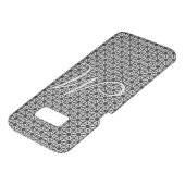 Black & White Geometric Initial Monogram Uncommon Samsung Galaxy Case (Top)