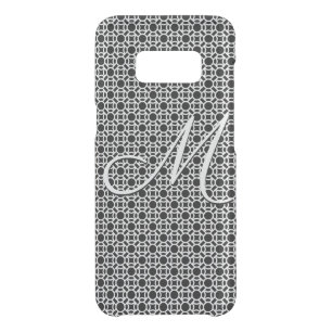 Black & White Geometric Initial Monogram Uncommon Samsung Galaxy S8 Case