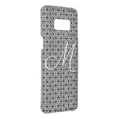 Black & White Geometric Initial Monogram Uncommon Samsung Galaxy Case (Back/Right)
