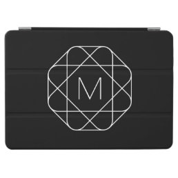 Black &amp; White Geometric Monogram iPad Air Cover