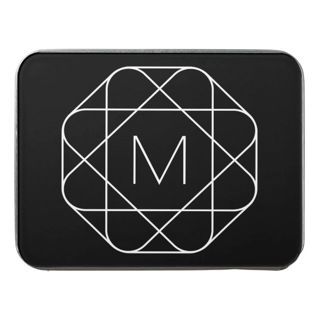 Black & White Geometric Monogram Jigsaw Puzzle (Case Horizontal)