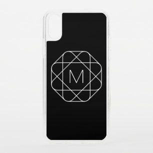 Black & White Geometric Monogram iPhone XS Case