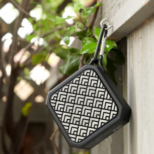 Black & White Geometric Pattern Bluetooth Speaker