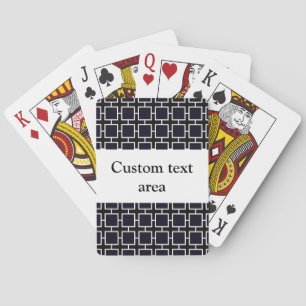 Black & White Geometric Pattern Chic Playing Cards