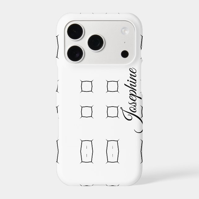 Black White Geometric Pattern | Minimal Abstract Iphone Case (Back)