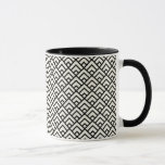 Black &amp; White Geometric Pattern Mug