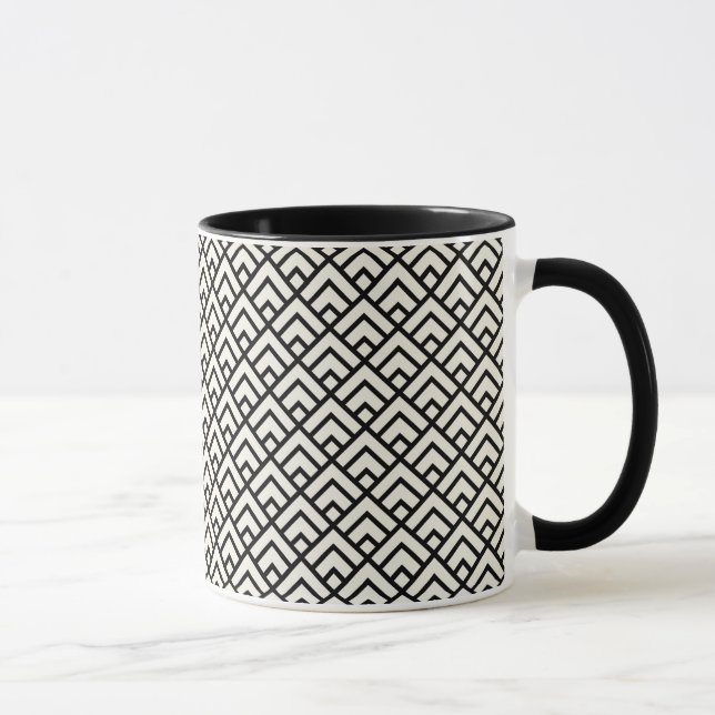 Black & White Geometric Pattern Mug (Right)