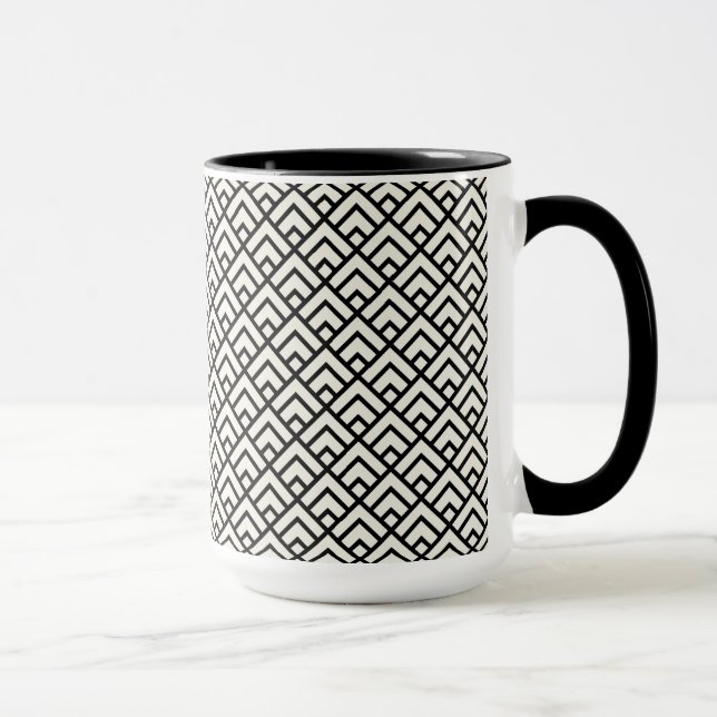 Black & White Geometric Pattern Mug (Right)