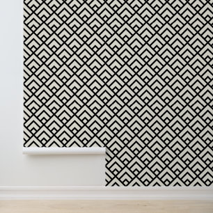 Black & White Geometric Pattern Wallpaper