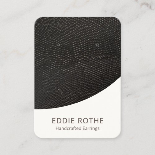 Black White Geometric Wave Earring Display  Busine Business Card