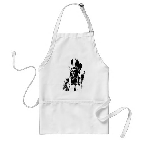 Black  White Geronimo Adult Apron