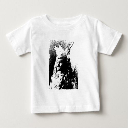 Black  White Geronimo Baby T_Shirt