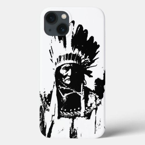 Black  White Geronimo iPhone 13 Case
