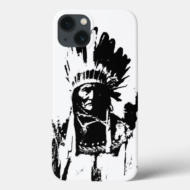 Black & White Geronimo Case-Mate iPhone Case (Back)