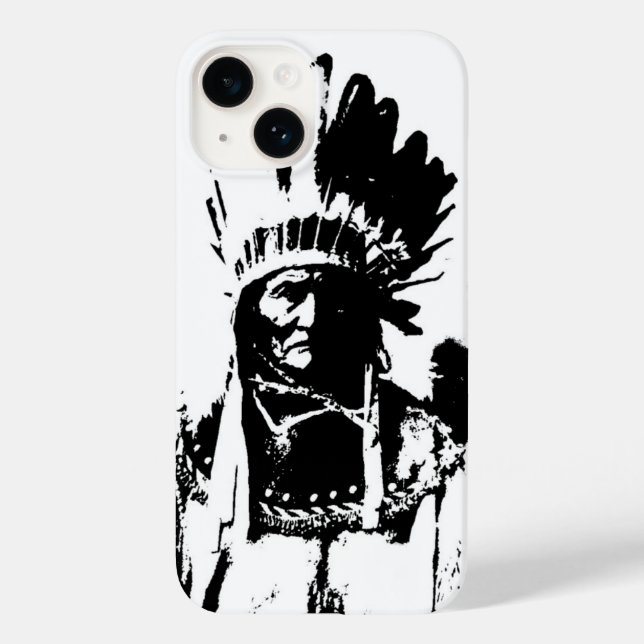Black & White Geronimo Case-Mate iPhone Case (Back)