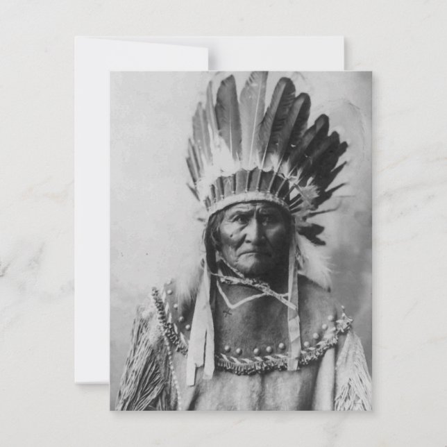 Black & White Geronimo Invitation (Front)