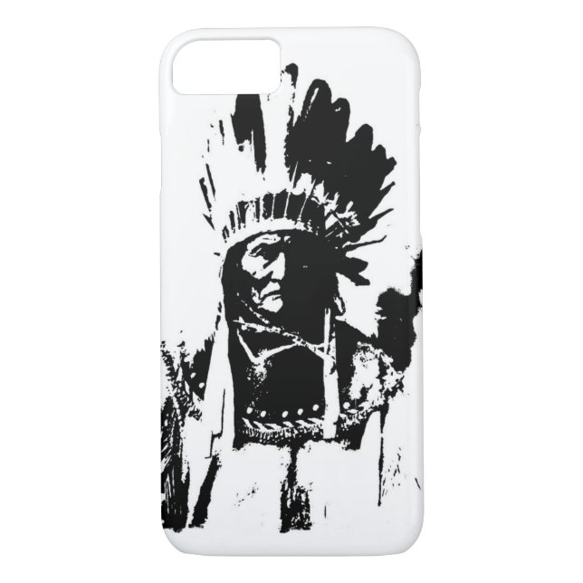 Black & White Geronimo iPhone 7 Case (Back)