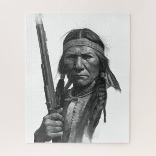 Black & White Geronimo Jigsaw Puzzle