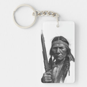Black & White Geronimo Keychain