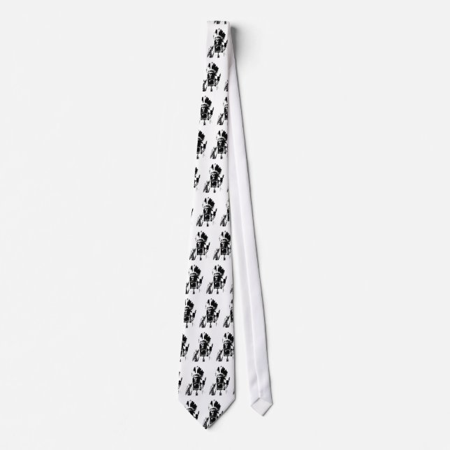 Black & White Geronimo Neck Tie (Front)