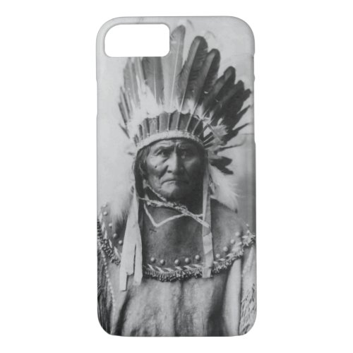 Black White Geronimo Photograph iPhone 7 Case