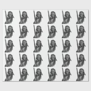 Black & White Geronimo Wrapping Paper
