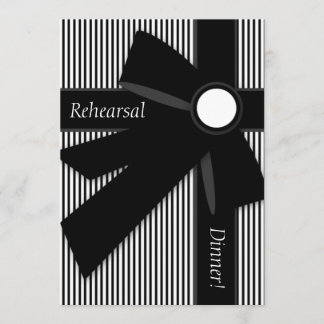 Black & White Gift Rehearsal Dinner Invitations