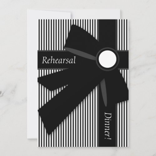 Black &amp; White Gift Rehearsal Dinner Invitations