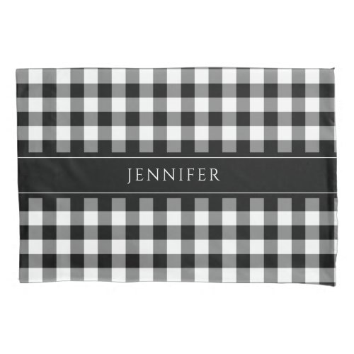 Black  White Gingham  Farmhouse Pattern Name  Pil Pillow Case