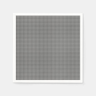 Black-White Gingham-PAPER PARTY PLATES Napkins