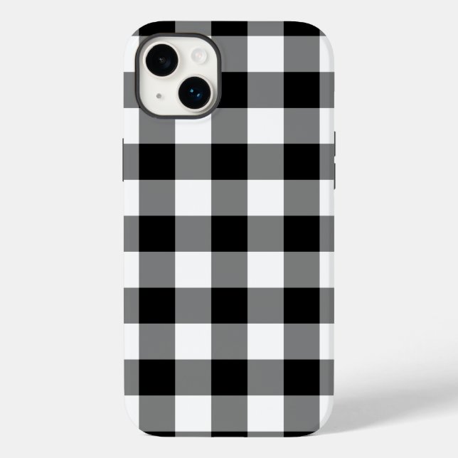 Black & White Gingham Pattern Case-Mate iPhone Case (Back)