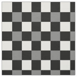 Black White Gingham Plaid Pattern Fabric