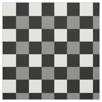 Black White Gingham Plaid Pattern Fabric by BestPatterns4u at Zazzle
