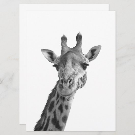 Black & White Giraffe (Front/Back)