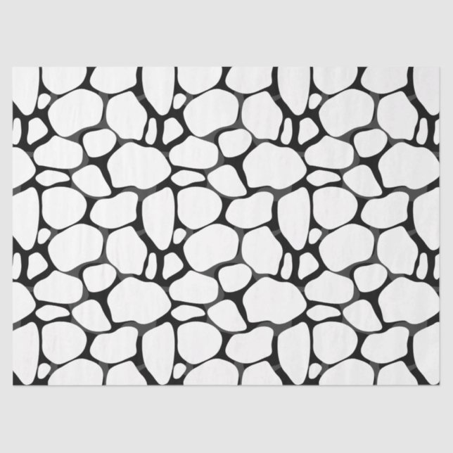 Black & White Giraffe Pattern Tissue Paper (Front)